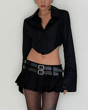 VILZSTUDIOS Y2K double-belt extreme micro skirt