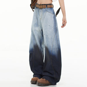 VILZSTUDIOS Faded gradient baggy jeans for streetwear fashion