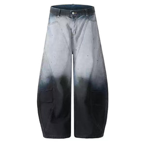 VILZSTUDIOS Faded gradient baggy jeans for streetwear fashion