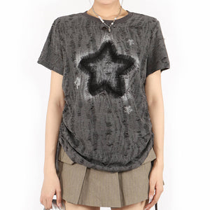 VILZSTUDIOS Faded star print oversized t-shirt