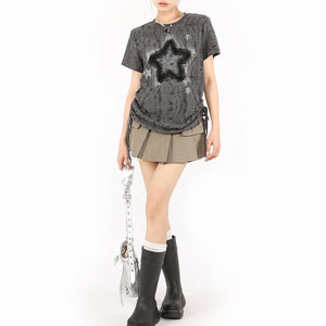 VILZSTUDIOS Faded star print oversized t-shirt