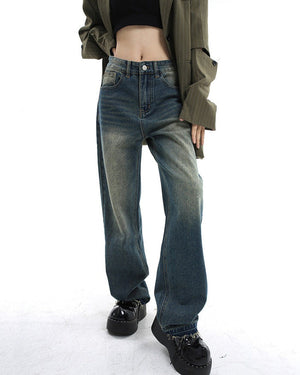VILZSTUDIOS Wide leg denim jeans for casual streetwear style