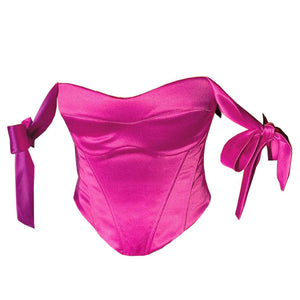 VILZSTUDIOS Fairycore bow corset crop top