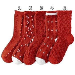 VILZSTUDIOS Red socks for festive occasions
