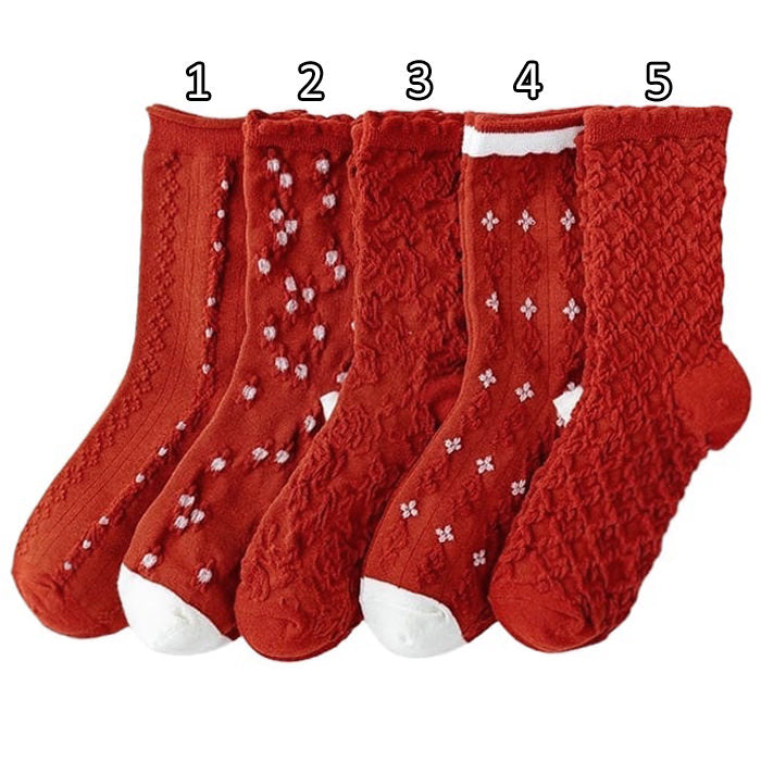 VILZSTUDIOS Red socks for festive occasions