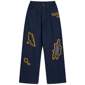 VILZSTUDIOS Flame cut-out wide-leg jeans from VILZSTUDIOS
