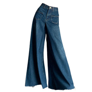VILZSTUDIOS Flared denim jeans with low-rise fit and front pockets