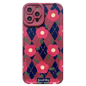 VILZSTUDIOS Floral Argyle iPhone Case from VILZSTUDIOS