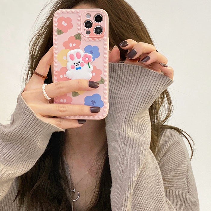VILZSTUDIOS Floral Bunny Phone Cover for iPhone