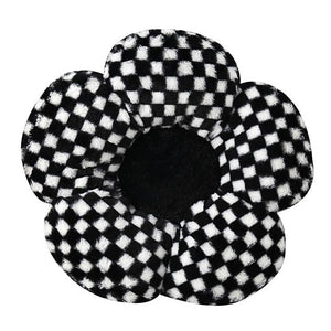 VILZSTUDIOS Floral checkered shaped pillow