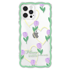 VILZSTUDIOS Floral design iPhone case with lavender roses