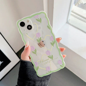 VILZSTUDIOS Floral design iPhone case with lavender roses