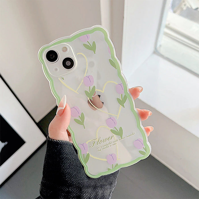 VILZSTUDIOS Floral design iPhone case with lavender roses