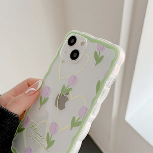 VILZSTUDIOS Floral design iPhone case with lavender roses