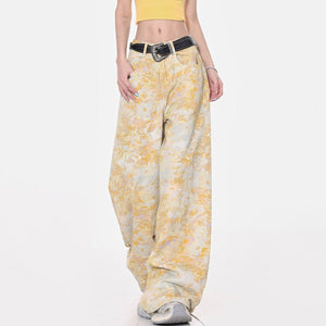 VILZSTUDIOS Floral baggy pants with a wide-leg silhouette