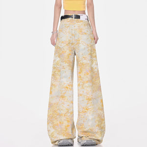 VILZSTUDIOS Floral baggy pants with a wide-leg silhouette