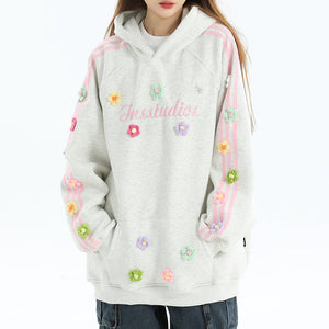 VILZSTUDIOS Floral embroidered oversized hoodie from VILZSTUDIOS