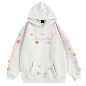 VILZSTUDIOS Floral embroidered oversized hoodie from VILZSTUDIOS