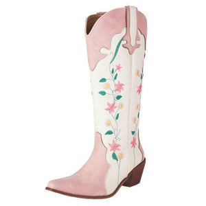 VILZSTUDIOS Floral cowboy boots with vegan leather construction
