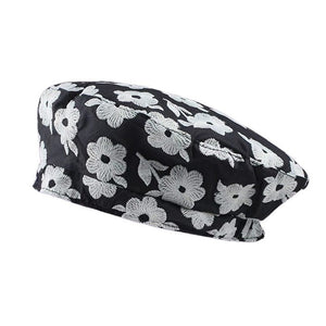 VILZSTUDIOS Stylish floral embroidery beret hat for casual wear
