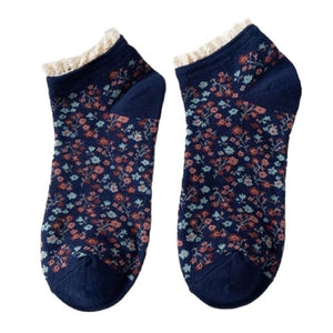 VILZSTUDIOS Floral design ruffle socks