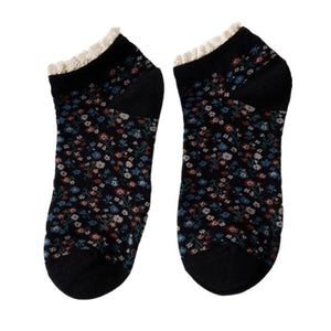 VILZSTUDIOS Floral design ruffle socks
