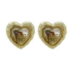 VILZSTUDIOS Floral heart shaped earrings for stylish accessorizing