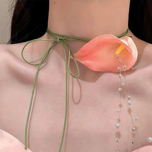 VILZSTUDIOS Floral inspired chic choker accessory