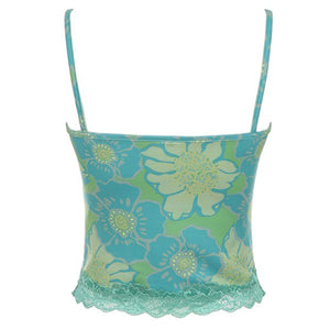 VILZSTUDIOS Floral lace tank top for streetwear fashion