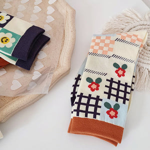 VILZSTUDIOS Floral patterned cozy socks from VILZSTUDIOS
