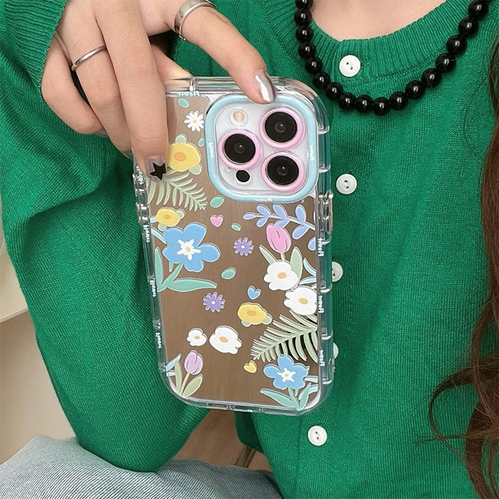VILZSTUDIOS Floral print iPhone case with holder accessory