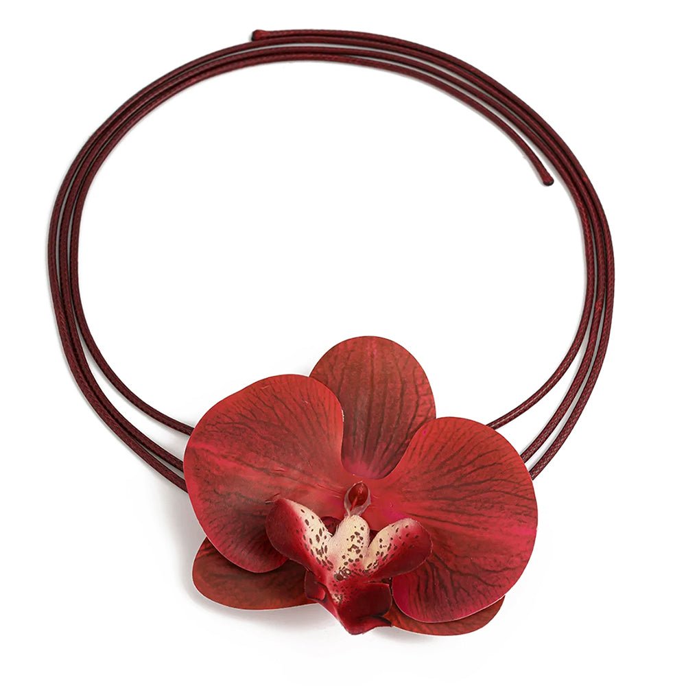VILZSTUDIOS Stylish floral choker with layered cords