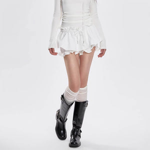 VILZSTUDIOS Fluffy layered mini skirt for women