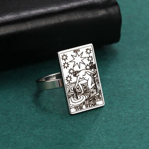 VILZSTUDIOS Stylish tarot ring made of stainless steel