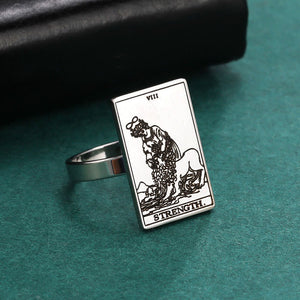 VILZSTUDIOS Stylish tarot ring made of stainless steel