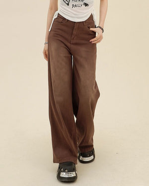 VILZSTUDIOS Loose fit jeans with heart patch design