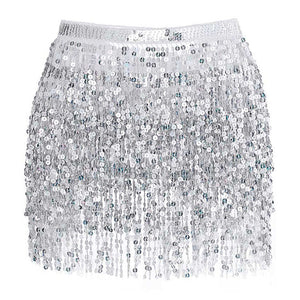 VILZSTUDIOS Fringe sequined skirt ideal for stylish outfits