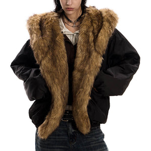 VILZSTUDIOS Fur-trimmed winter jacket for stylish cold-weather wear