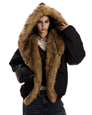 VILZSTUDIOS Fur-trimmed winter jacket for stylish cold-weather wear