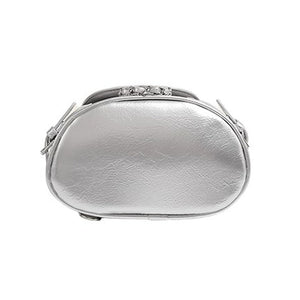 VILZSTUDIOS Stylish mini backpack with chain details and flap closure