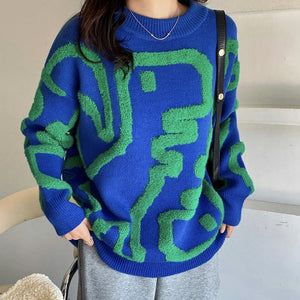VILZSTUDIOS Fuzzy dinosaur graphic cozy sweater from VILZSTUDIOS
