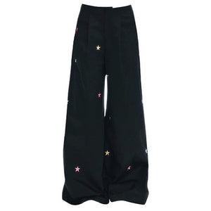 VILZSTUDIOS Loose fit pants with star embroidery design