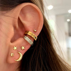 VILZSTUDIOS Set of earrings with moon and star designs