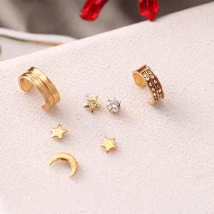 VILZSTUDIOS Set of earrings with moon and star designs