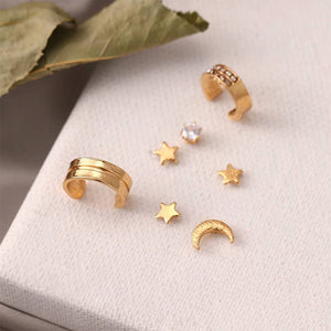 VILZSTUDIOS Set of earrings with moon and star designs