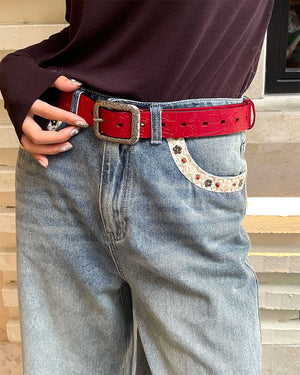 VILZSTUDIOS Vegan leather trendy belt for fashion enthusiasts