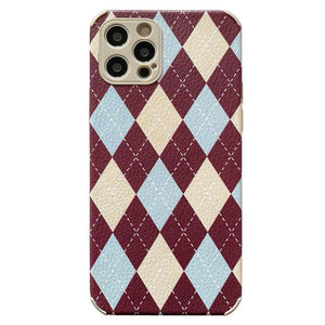 VILZSTUDIOS Stylish argyle pattern iPhone case