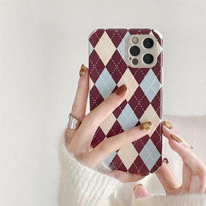VILZSTUDIOS Stylish argyle pattern iPhone case