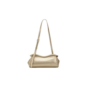VILZSTUDIOS glossy black crocodile-embossed shoulder bag