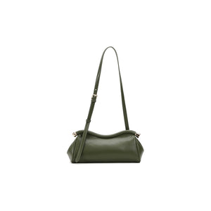 VILZSTUDIOS glossy black crocodile-embossed shoulder bag
